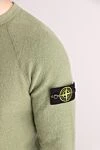 Stone Island Ерлерге арналған ұзын жеңді мақта және полиамидті джемпер жасыл - Декорация: жеңде бренд логотипі. Құрамы: 73% мақта, 27% полиамид. Шығарылған елі: Италия. Күтім: арнайы тазалау - фото 5