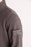 Stone Island Men's sports jacket, gray - brand logo. 46% wool, 42% cotton, 12% elastane. Closure: zipper. Country of manufacture: Italy. Care: specialized cleaning - photo 5