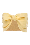 Forte dei Marmi Couture Women's yellow linen top - bow. 100% linen. Country of manufacture: Italy. Care: specialized cleaning - photo 1