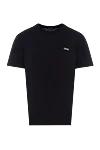 Ermenegildo Zegna Cotton T-shirt for men, black - brand logo. 100% cotton. Country of manufacture: Italy. Care: specialized cleaning - photo 1