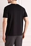 Cotton T-shirt for men, black Ermenegildo Zegna - brand logo. 100% cotton. Country of manufacture: Italy. Care: specialized cleaning - photo 4