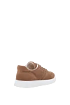 Men's brown nubuck sneakers Doucal`s - contrast sole. 100% nubuck. rubber. Closure: laces. Country of manufacture: Italy. Care: specialized cleaning - photo 4