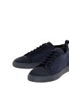 Doucal`s Men's nubuck sneakers blue - 100% nubuck. rubber. Closure: laces. Country of manufacture: Italy. Care: specialized cleaning - photo 5