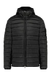 Stone Island Black polyamide jacket for men - brand logo. hood. 100% polyamide. Closure: zipper. two front pockets. Country of manufacture: Italy. Care: specialized cleaning - photo 1