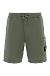 Stone Island Шорты из хлопка мужские зеленые - логотип бренда. кулиска, молния. 100% хлопок. два передних кармана, один боковой карман, один задний карман. Страна производитель: Италия. Уход: специализированная чистка - фото 1