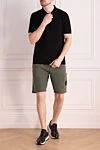 Шорты из хлопка мужские зеленые Stone Island - логотип бренда. кулиска, молния. 100% хлопок. два передних кармана, один боковой карман, один задний карман. Страна производитель: Италия. Уход: специализированная чистка - фото 2