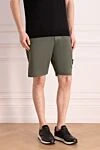 Stone Island Шорты из хлопка мужские зеленые - логотип бренда. кулиска, молния. 100% хлопок. два передних кармана, один боковой карман, один задний карман. Страна производитель: Италия. Уход: специализированная чистка - фото 3