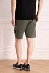 Шорты из хлопка мужские зеленые Stone Island - логотип бренда. кулиска, молния. 100% хлопок. два передних кармана, один боковой карман, один задний карман. Страна производитель: Италия. Уход: специализированная чистка - фото 4