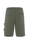 Stone Island Шорты из хлопка мужские зеленые - логотип бренда. кулиска, молния. 100% хлопок. два передних кармана, один боковой карман, один задний карман. Страна производитель: Италия. Уход: специализированная чистка - фото 5