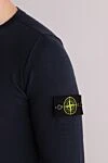 Stone Island Ұзын жеңді көгілдір ерлер мақтадан жасалған джемпер - Декорация: жеңде бренд логотипі. Құрамы: 100% мақта. Шығарылған елі: Италия. Күтім: арнайы тазалау - фото 5