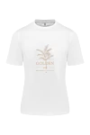 Brunello Cucinelli Men's white cotton T-shirt - brand logo. 100% cotton. Country of manufacture: Italy. Care: specialized cleaning - photo 1