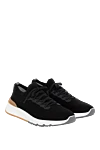 Brunello Cucinelli Sneakers made of textile for men black - 100% cotton. Closure: laces. Country of manufacture: Italy. Care: specialized cleaning - photo 3