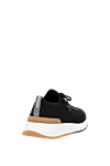 Sneakers made of textile for men black Brunello Cucinelli - 100% cotton. Closure: laces. Country of manufacture: Italy. Care: specialized cleaning - photo 4
