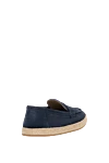 Blue suede loafers for men Brunello Cucinelli - weaving on the sole. 100% natural suede. Country of manufacture: Italy. Care: specialized cleaning - photo 4
