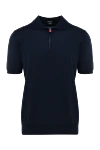 Kiton Men's blue cotton polo - brand logo. 100% cotton. Closure: zipper. Country of manufacture: Italy. Care: specialized cleaning - photo 1