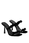 Gia Borghini Women's black leather sandals - 100% genuine leather. strap. Country of manufacture: Italy. Care: specialized cleaning - photo 3