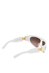 Women's sunglasses white Balmain - logo on frame . plastic. brown. Country of manufacture: Italy. Care: specialized cleaning - photo 4