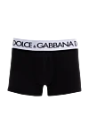 Dolce & Gabbana Трусы боксеры черные мужские из хлопка и эластана - логотип бренда. 95% хлопок, 5% эластан. Страна производитель: Италия. Уход: специализированная чистка - фото 1