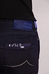 Jacob Cohen Dark blue jeans with textile drawstring and minimalist trim - 89% cotton, 8% polyamide, 3% elastane. zipper, button. two side pockets, two back pockets. Country of manufacture: Italy. Care: specialized cleaning - photo 5