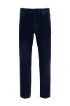 Jacob Cohen Dark blue men's jeans with soft abrasions and a straight cut - 81% cotton, 11% lyocell, 8% elastane. zipper, button. two side, two back pockets. Country of manufacture: Italy. Care: specialized cleaning - photo 1