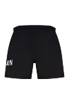 Men's black polyester shorts Balmain - brand logo. 100% polyester. Closure: drawstring. two side pockets. Country of manufacture: Italy. Care: specialized cleaning - photo 6