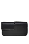 Women's leather and polyurethane bag, black MSGM - brand logo. 50% genuine leather, 50% polyurethane. Country of manufacture: Italy. Care: specialized cleaning - photo 4