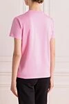 Cotton T-shirt for women pink MSGM - brand logo. 100% cotton. Country of manufacture: Italy. Care: specialized cleaning - photo 4