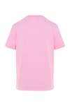 Cotton T-shirt for women pink MSGM - brand logo. 100% cotton. Country of manufacture: Italy. Care: specialized cleaning - photo 6