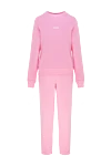 MSGM Women's pink walking suit made of cotton - brand logo. 100% cotton. Cutmans: two side pockets. Country of manufacture: Italy. Care: specialized cleaning - photo 1