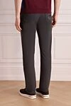 Men's dark gray jeans with a 3D logo on the back Stefano Ricci - 42% cotton, 54% polyester, 4% elastane. zipper, button. two side, two back pockets. Country of origin: Italy. Care: specialized cleaning - photo 4