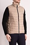 Stone Island Beige men's polyester vest - brand logo. 100% polyester. Closure: zipper. two front pockets. Country of manufacture: Italy. Care: specialized cleaning - photo 3