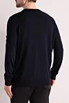 Men's blue long sleeve wool jumper Stone Island - brand logo. 100% wool. Country of manufacture: Italy. Care: specialized cleaning - photo 4