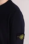 Stone Island Men's blue long sleeve wool jumper - brand logo. 100% wool. Country of manufacture: Italy. Care: specialized cleaning - photo 5