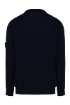 Men's blue long sleeve wool jumper Stone Island - brand logo. 100% wool. Country of manufacture: Italy. Care: specialized cleaning - photo 6