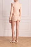 Костюм с шортами женский розовый Balmain - Декор:пуговицы, фактура ткани. 79% полиамид, 15% шерсть, 6% хлопок. пуговицы. два передних кармана, два нагрудных кармана, два кармана на шортах. Страна производитель: Франция. Уход: специализированная чистка - фото 4