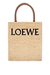 Loewe Сумка повседневная из соломки женская желтая - логотип бренда. 100% соломка. . Страна производитель: Испания. Уход: специализированная чистка - фото 1