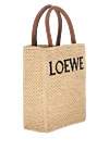 Loewe Сумка повседневная из соломки женская желтая - логотип бренда. 100% соломка. . Страна производитель: Испания. Уход: специализированная чистка - фото 3