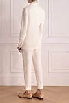 Костюм со штанами и вискозы белый женский Loro Piana - узор полоска. 95% шелк, 5% вискоза. пуговицы. один нагрудный карман, два боковых кармана. Страна производитель: Италия . Уход: специализированная чистка - фото 4