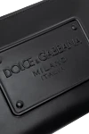 Dolce & Gabbana Men's black calfskin folder - three-dimensional logo in the form of a company plate. 100% calfskin. Closure: zipper with branded slider. Strap: Detachable calfskin strap. Dimensions: 24 ? 37 ? 3 cm. Country of manufacture: Italy. Care: specialized cleaning - photo 5