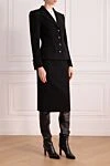Dolce & Gabbana Костюм с юбкой из шерсти и эластана женский черный - 98% щерсть, 2% эластан. пуговицы. два боковых кармана. Страна производитель: Италия. Уход: специализированная чистка - фото 3