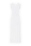 Women's white knitted dress D.Exterior - stripe pattern. 71% viscose, 5% polyester, 24% polyamide. Closure: zipper. Country of manufacture: Italy. Care: specialized cleaning - photo 6