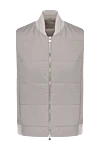 D.Exterior Women's beige polyester vest - 100% polyester. Closure: zipper. two side pockets. Country of manufacture: Italy. Care: specialized cleaning - photo 1