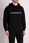 Givenchy Худи из хлопка мужское черное - логотип бренда. капюшон. 100% хлопок. Страна производитель: Франция. Уход: специализированная чистка - фото 3