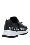 Men's black genuine leather sneakers Givenchy - brand logo. 100% genuine leather. Closure: laces, zipper. Country of manufacture: Italy. Care: specialized cleaning - photo 4