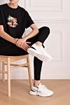 Кроссовки из натуральной кожи женские белые Givenchy - логотип бренда. натуральная кожа. шнурки. Страна производитель: Франция. Уход: специализированная чистка - фото 2