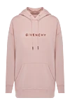 Givenchy Худи из хлопка женское бежевое - логотип бренда. капюшон. 100% хлопок. один передний. Страна производитель: Франция. Уход: специализированная чистка - фото 1