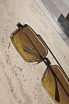 Chrome Hearts Men's yellow metal sunglasses for sun protection - logo on frame. metal. brown. Country of origin: Italy. Care: specialized cleaning - photo 7