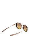 Men's yellow metal sunglasses for sun protection Chrome Hearts - logo on frame. metal. brown. Country of origin: Italy. Care: specialized cleaning - photo 4