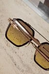 Chrome Hearts Men's yellow metal sunglasses for sun protection - logo on frame. metal. brown. Country of origin: Italy. Care: specialized cleaning - photo 7