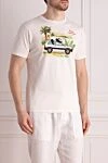 MC2 Saint Barth White cotton T-shirt for men - Decor: panda pattern, brand logo. Composition: 100% cotton. Pockets: one chest pocket. Country of manufacture: Italy. Care: specialized cleaning - photo 3